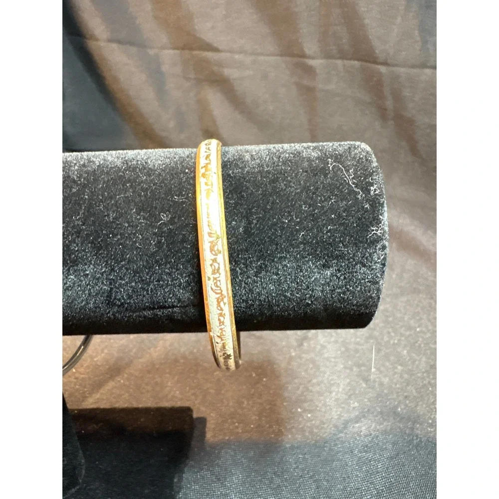 Set of 3 Boho Bangles Gold‎ Tone Silver Tone Engraved Twisted Stackable
